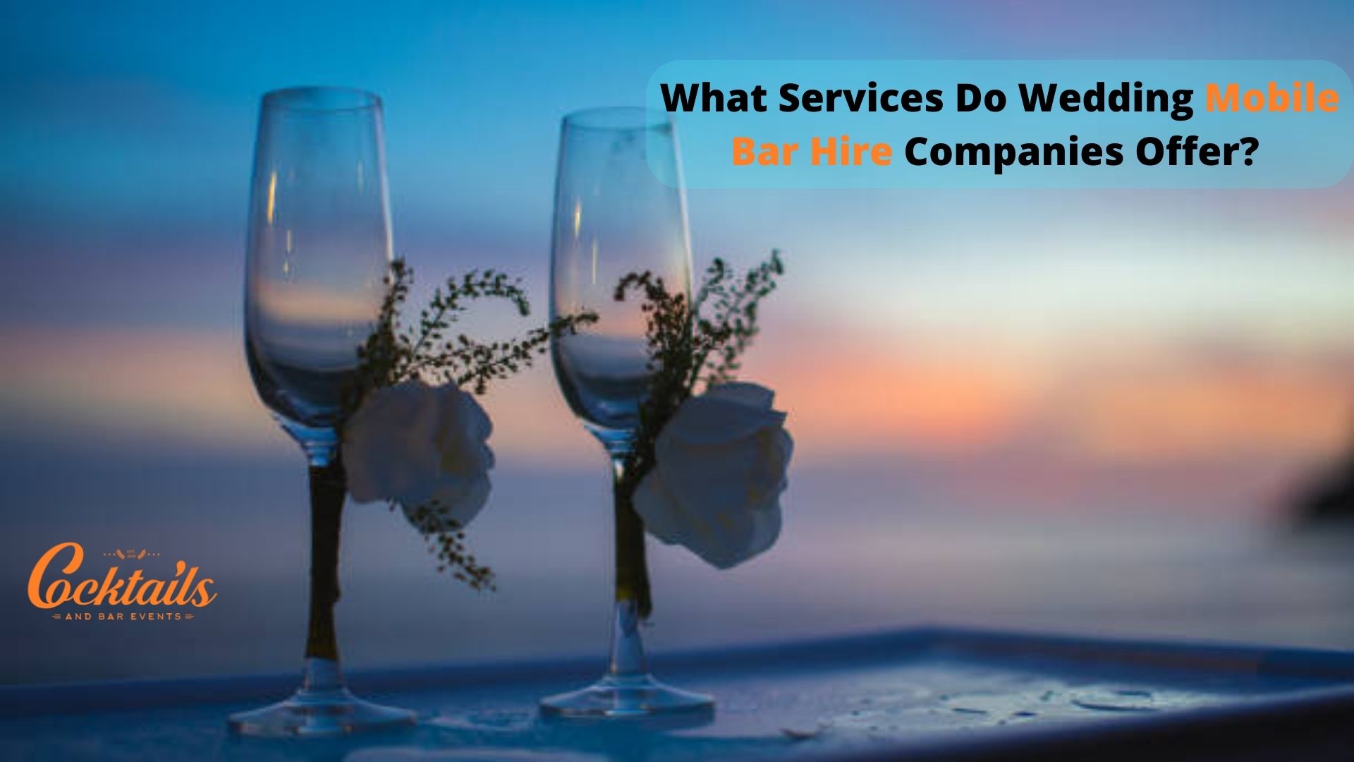 What Services Do Wedding Mobile Bar Hire Companies Offer? -